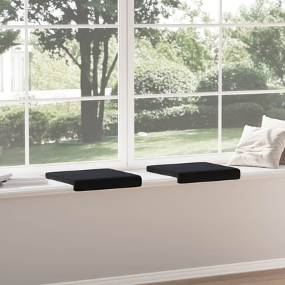 Bench Cushion 2 pcs Velvet Black Depth 35 cm