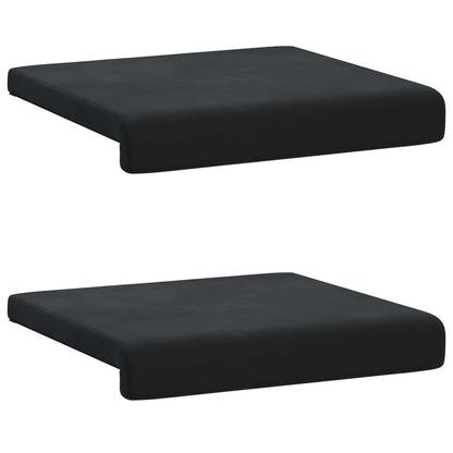 Bench Cushion 2 pcs Velvet Black Depth 35 cm