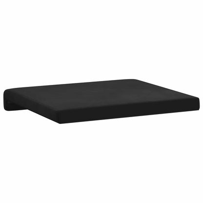 Bench Cushion 2 pcs Velvet Black Depth 35 cm