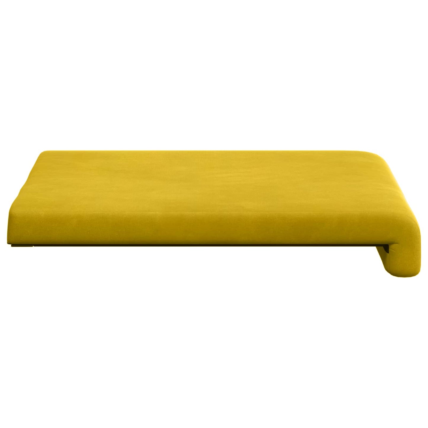 Bench Cushion 2 pcs Velvet Yellow Depth 35 cm