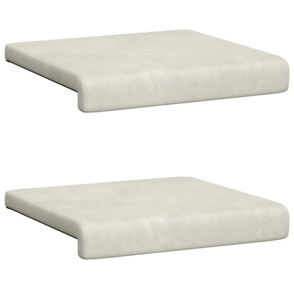Bench Cushion 2 pcs Velvet Cream Depth 35 cm