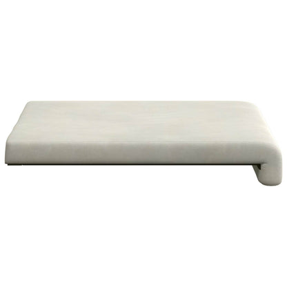 Bench Cushion 2 pcs Velvet Cream Depth 35 cm
