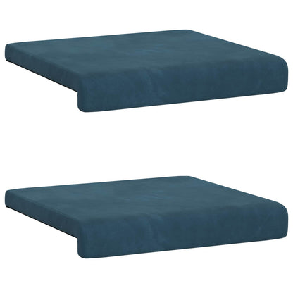 Bench Cushion 2 pcs Velvet Blue Depth 35 cm