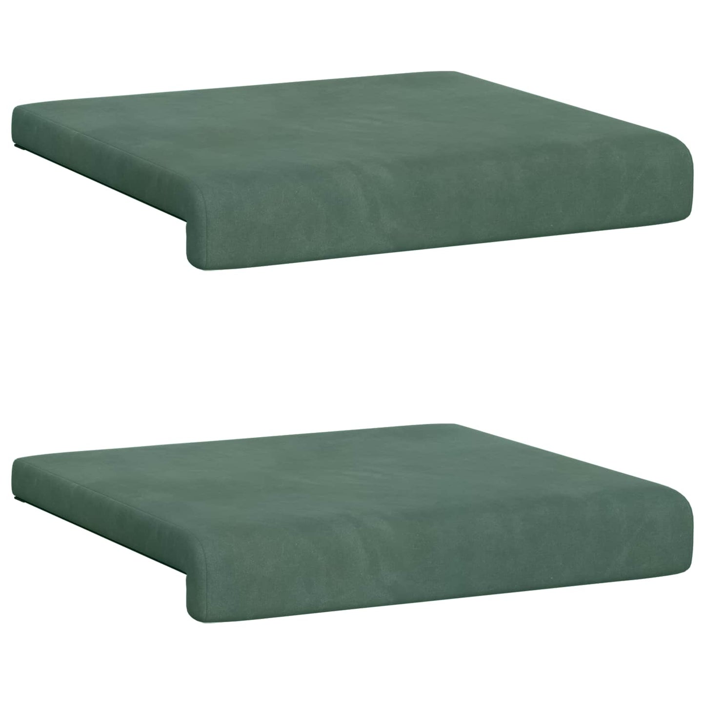 Bench Cushion 2 pcs Velvet Sea Green Depth 35 cm