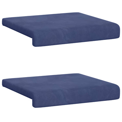Bench Cushion 2 pcs Velvet Police Blue Depth 35 cm