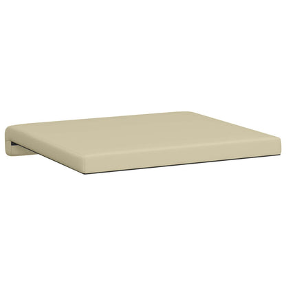 Bench Cushion 2 pcs Faux Leather Cream Depth 35 cm