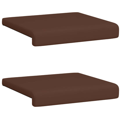 Bench Cushion 2 pcs Faux Leather Brown Depth 35 cm