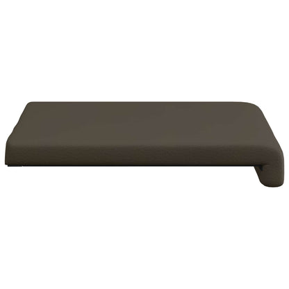 Bench Cushion 2 pcs Faux Leather Grey Depth 35 cm