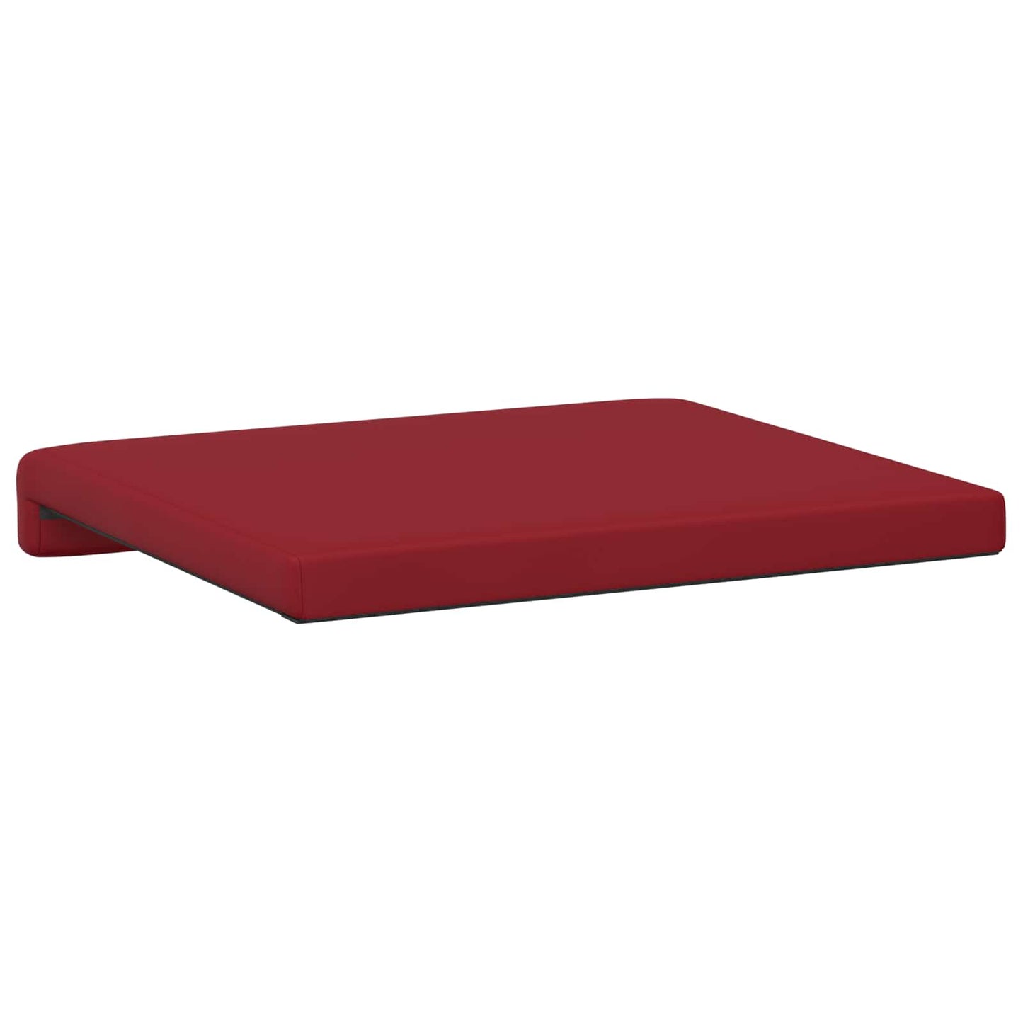 Bench Cushion 2 pcs Faux Leather Wine Red Depth 35 cm
