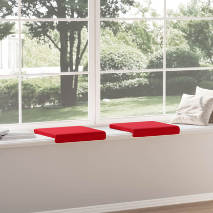 Bench Cushion 2 pcs Faux Leather Red Depth 35 cm