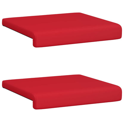Bench Cushion 2 pcs Faux Leather Red Depth 35 cm
