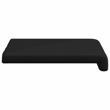 Bench Cushion 2 pcs Faux Leather Black Depth 35 cm