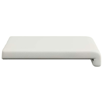 Bench Cushion 2 pcs Faux Leather White Depth 35 cm