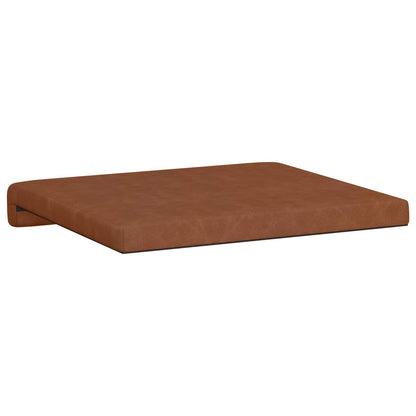 Bench Cushion 2 pcs Faux Leather Brown Depth 35 cm