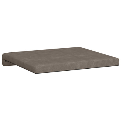 Bench Cushion 2 pcs Faux Leather Grey Depth 35 cm