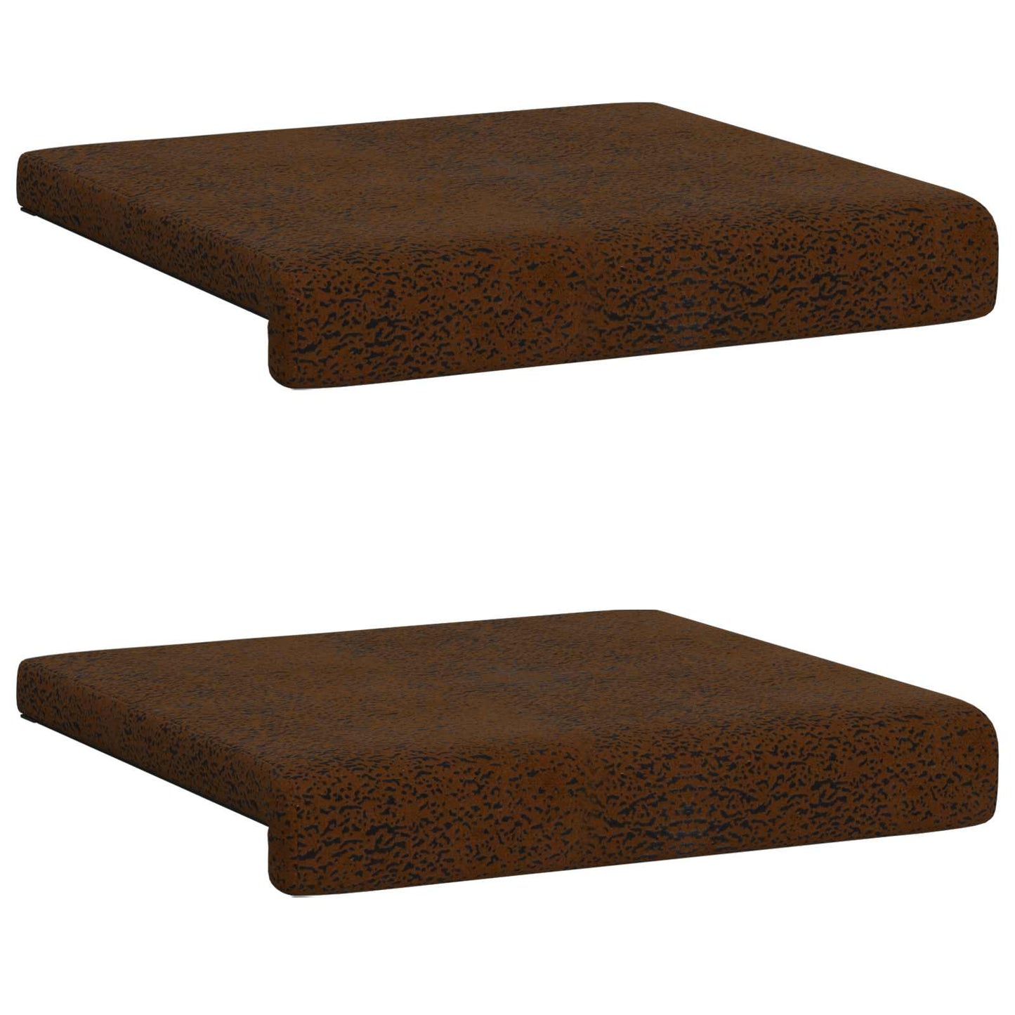 Bench Cushion 2 pcs Faux Suede Fabric Brown Depth 35 cm