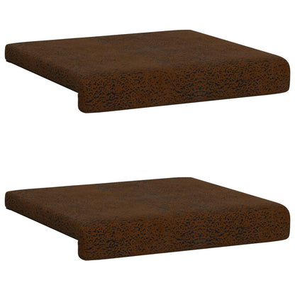 Bench Cushion 2 pcs Faux Suede Fabric Brown Depth 35 cm