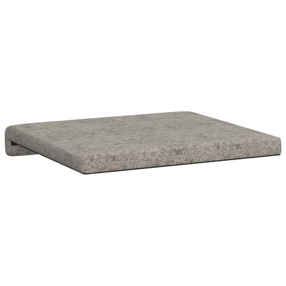 Bench Cushion 2 pcs Faux Suede Fabric Light Grey Depth 35 cm
