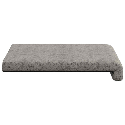 Bench Cushion 2 pcs Faux Suede Fabric Light Grey Depth 35 cm