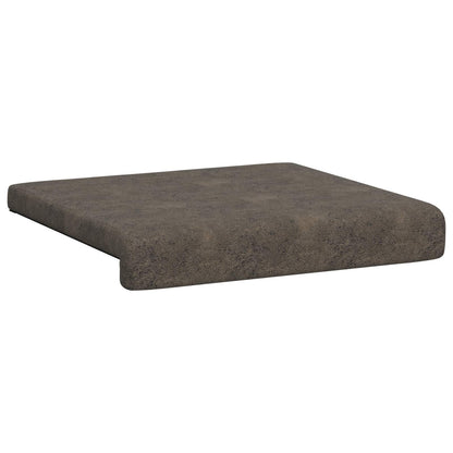 Bench Cushion 2 pcs Faux Suede Fabric Dark Grey Depth 35 cm
