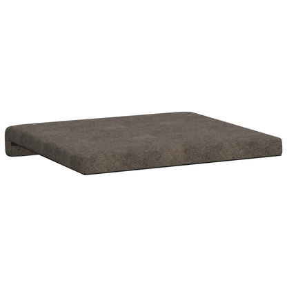 Bench Cushion 2 pcs Faux Suede Fabric Dark Grey Depth 35 cm