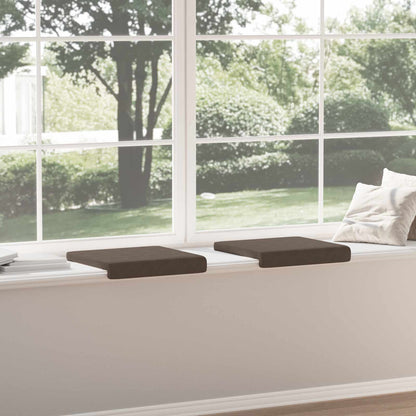 Bench Cushion 2 pcs Microfiber Brown Depth 35 cm