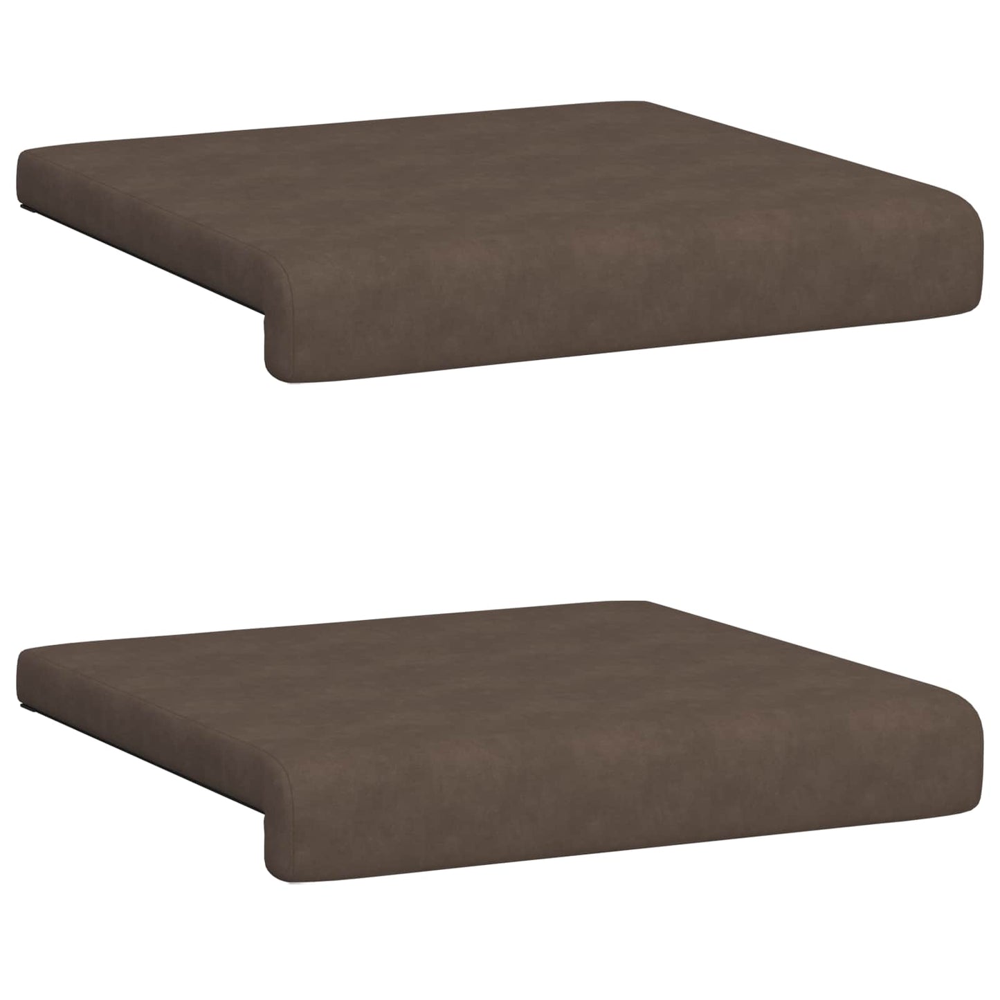 Bench Cushion 2 pcs Microfiber Brown Depth 35 cm