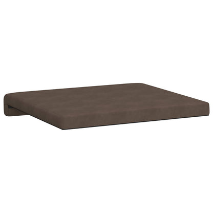 Bench Cushion 2 pcs Microfiber Brown Depth 35 cm