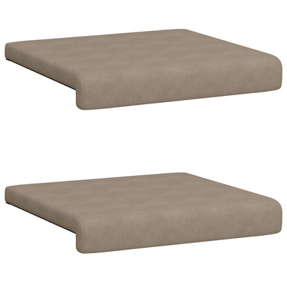 Bench Cushion 2 pcs Microfiber Taupe Depth 35 cm