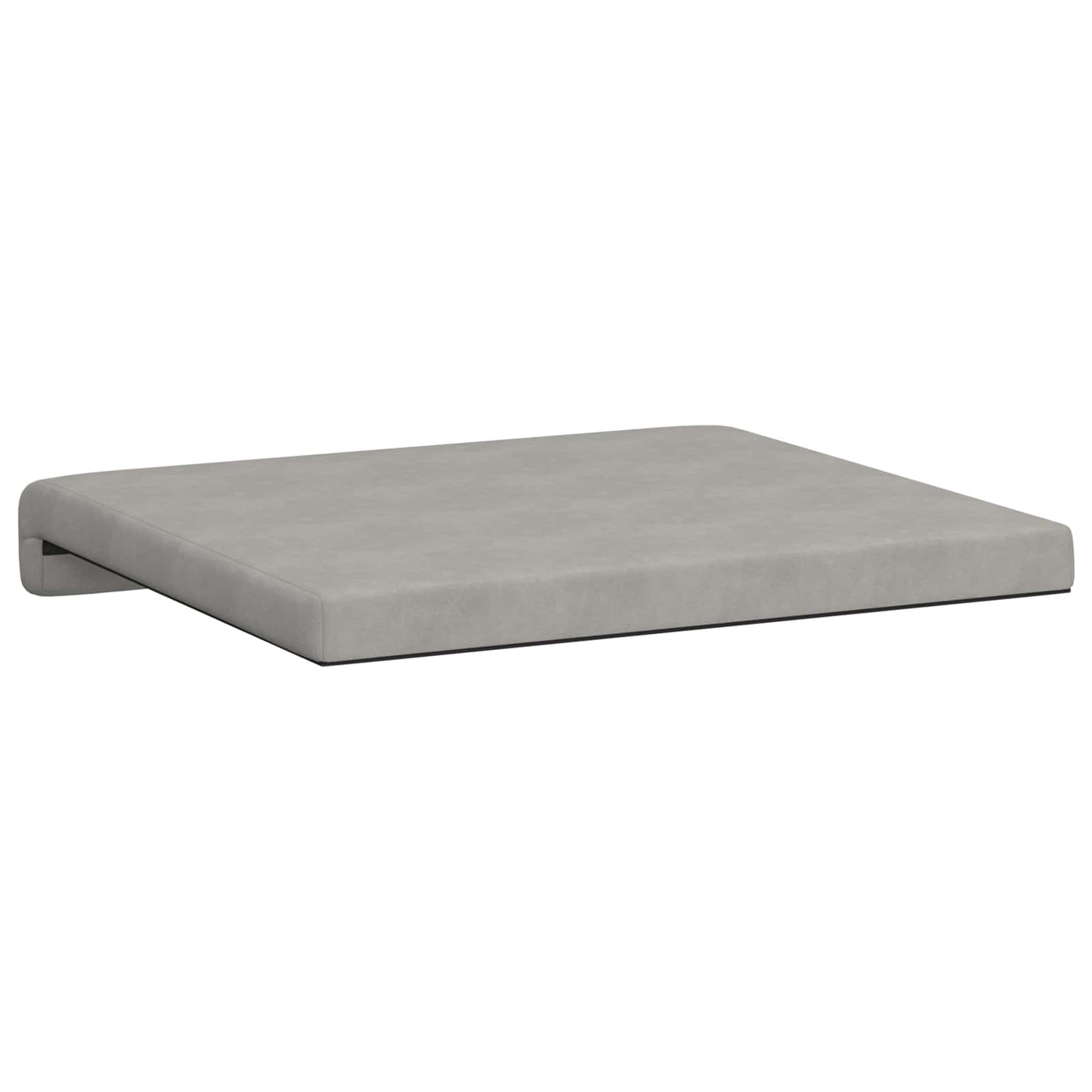 Bench Cushion 2 pcs Microfiber Light Grey Depth 35 cm