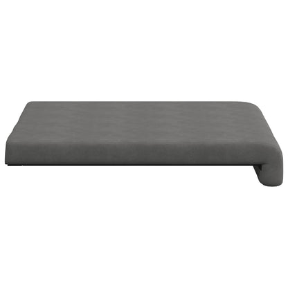 Bench Cushion 2 pcs Microfiber Dark Grey Depth 35 cm