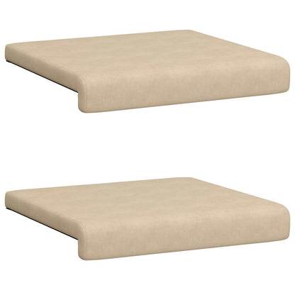 Bench Cushion 2 pcs Microfiber Cream Depth 35 cm