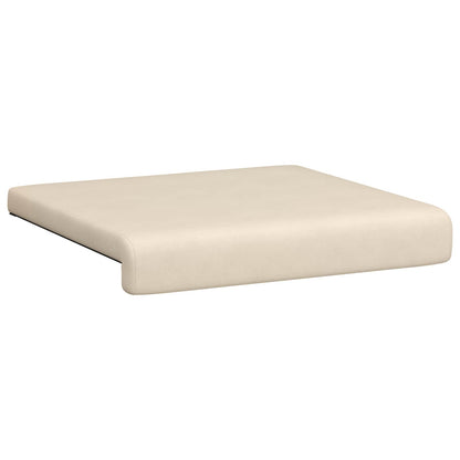Bench Cushion 2 pcs Microfiber Beige Depth 35 cm