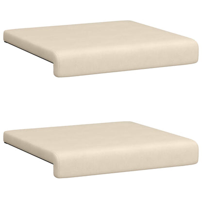 Bench Cushion 2 pcs Microfiber Beige Depth 35 cm