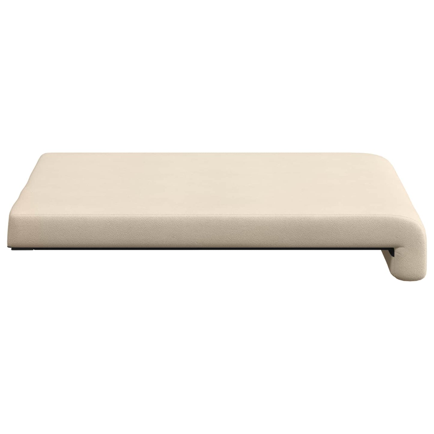 Bench Cushion 2 pcs Microfiber Beige Depth 35 cm