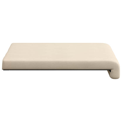 Bench Cushion 2 pcs Microfiber Beige Depth 35 cm