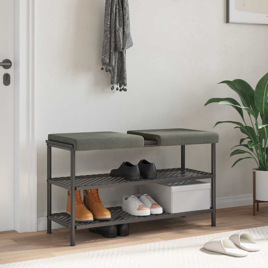 Bench Cushion 2 pcs Corduroy Light Grey Depth 35 cm