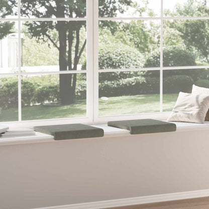 Bench Cushion 2 pcs Corduroy Light Grey Depth 35 cm