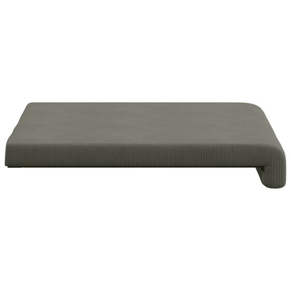 Bench Cushion 2 pcs Corduroy Light Grey Depth 35 cm