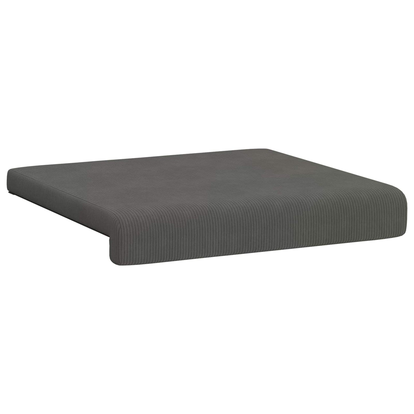 Bench Cushion 2 pcs Corduroy Dark Grey Depth 35 cm