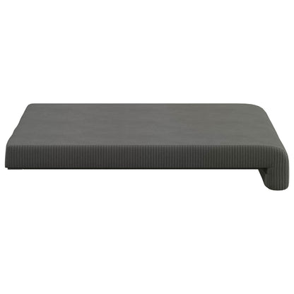Bench Cushion 2 pcs Corduroy Dark Grey Depth 35 cm