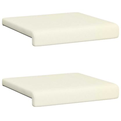 Bench Cushion 2 pcs Corduroy Cream Depth 35 cm