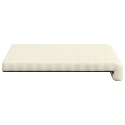 Bench Cushion 2 pcs Corduroy Cream Depth 35 cm