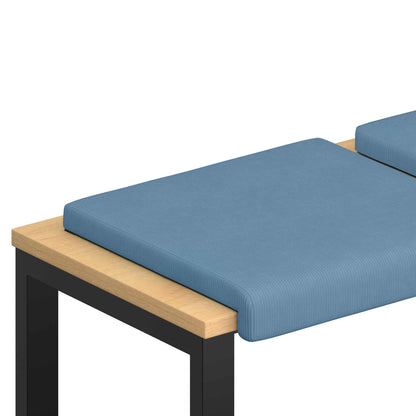 Bench Cushion 2 pcs Corduroy Blue Depth 35 cm