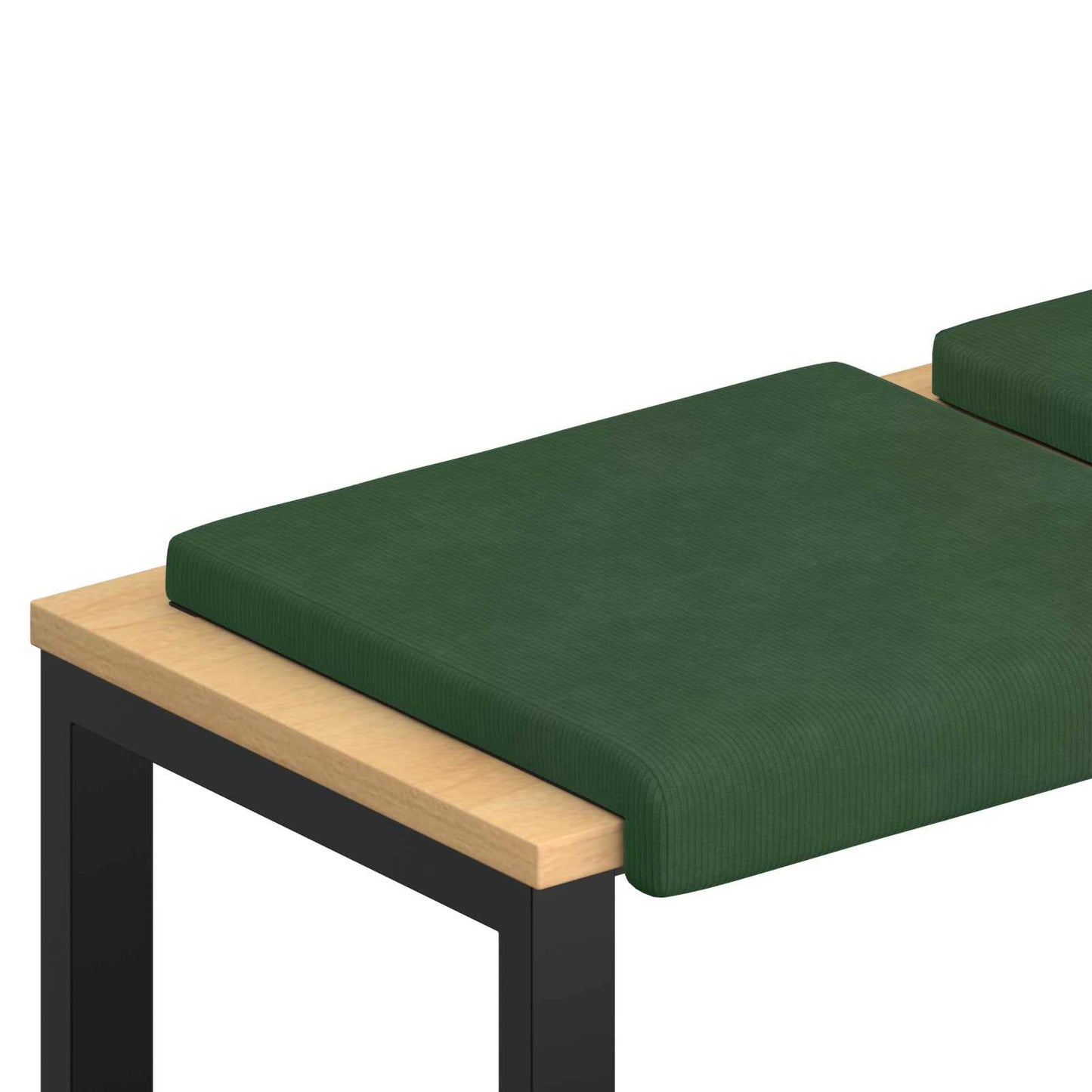 Bench Cushion 2 pcs Corduroy Dark Green Depth 35 cm
