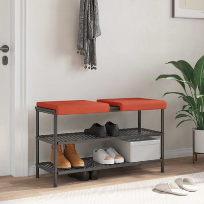Bench Cushion 2 pcs Corduroy Red Orange Depth 35 cm