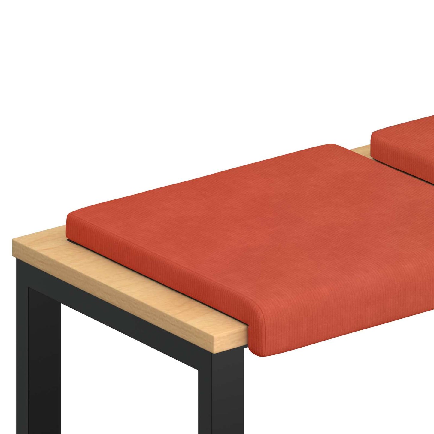 Bench Cushion 2 pcs Corduroy Red Orange Depth 35 cm