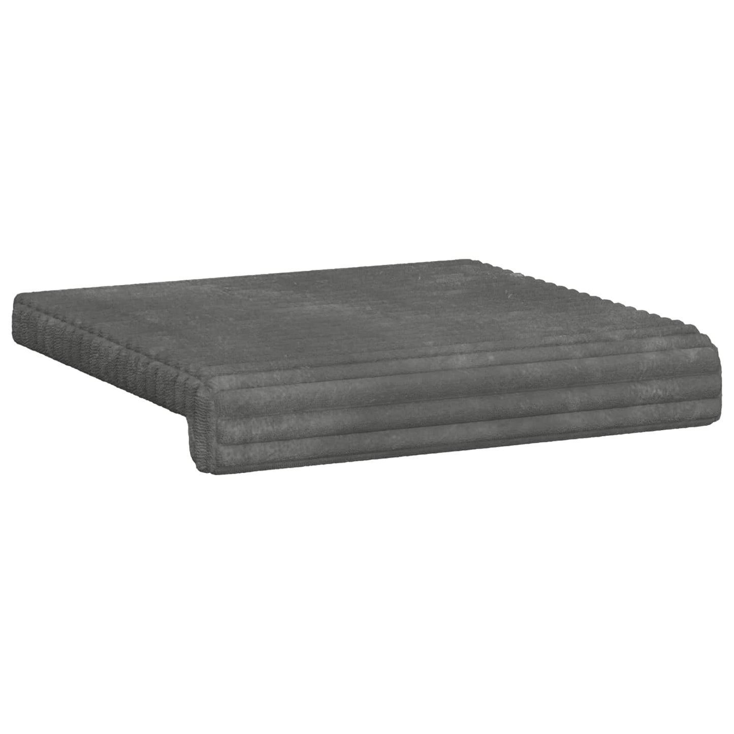Bench Cushion 2 pcs Plush Corduroy Light Grey Depth 35 cm