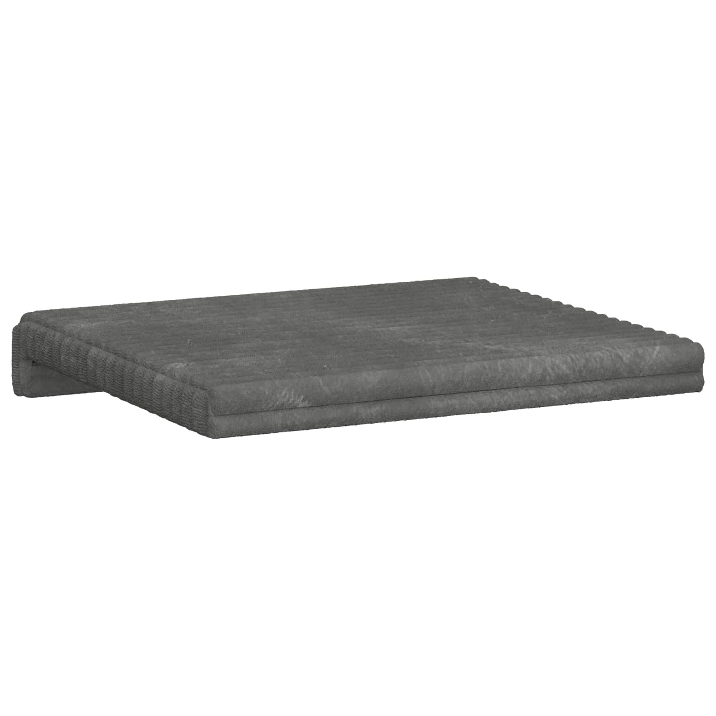 Bench Cushion 2 pcs Plush Corduroy Light Grey Depth 35 cm