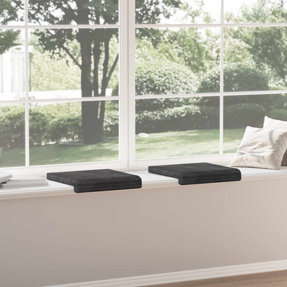 Bench Cushion 2 pcs Plush Corduroy Dark Grey Depth 35 cm